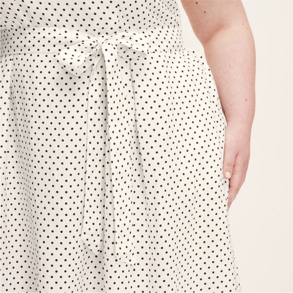 Kate Spade Mini Polka Dot Tie-Waist Midi Dress - kate spade New York  Size 1X - Picture 5 of 11